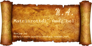 Matriszottó Amábel névjegykártya